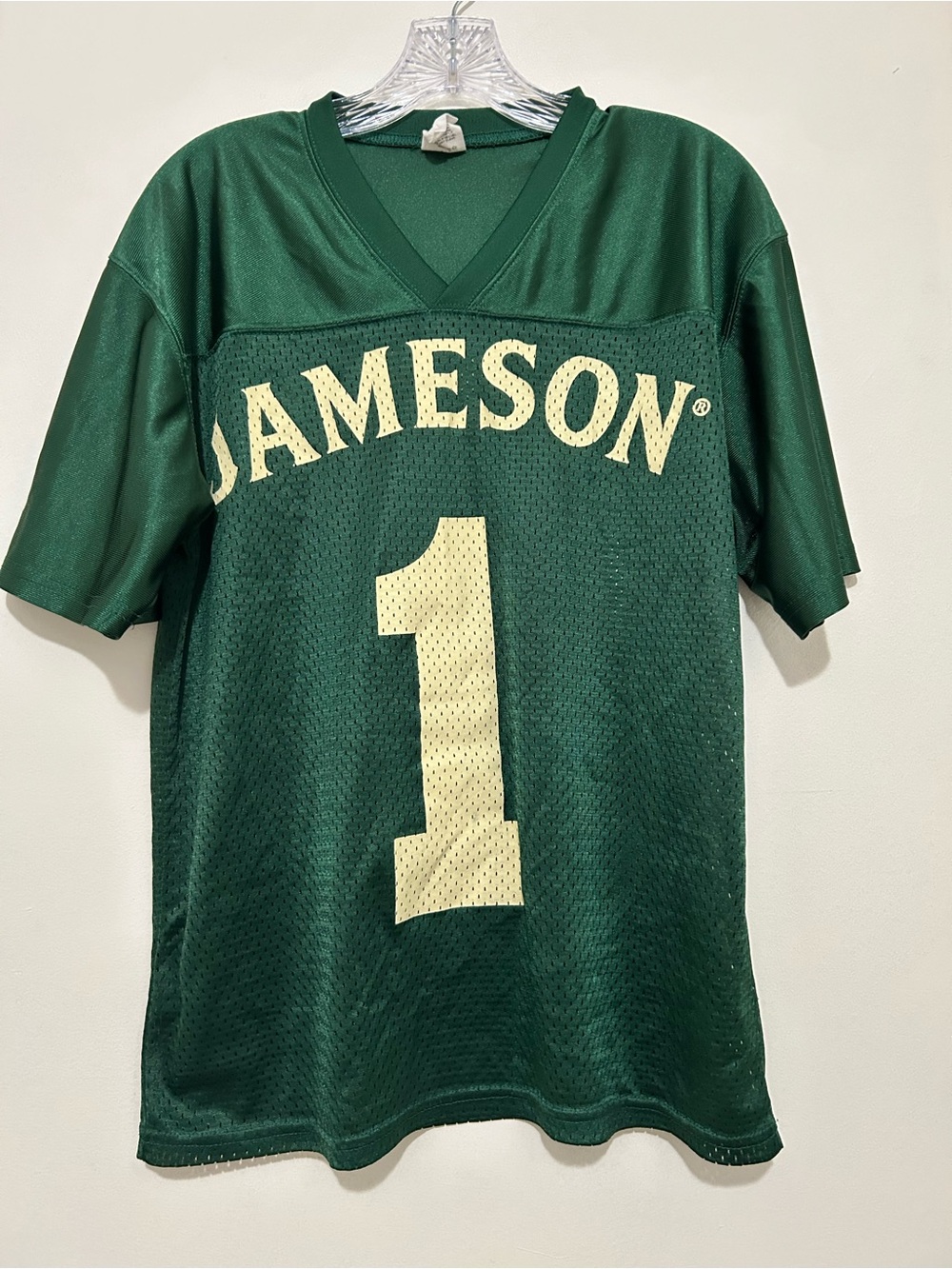Jameson Irish Whiskey Football Jersey Green Mesh Men's Size Medium